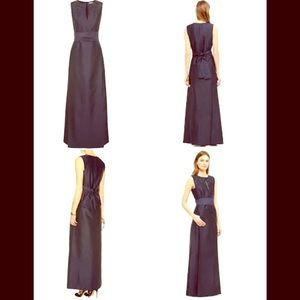 Tory Burch Navy Silk Gazar Gown